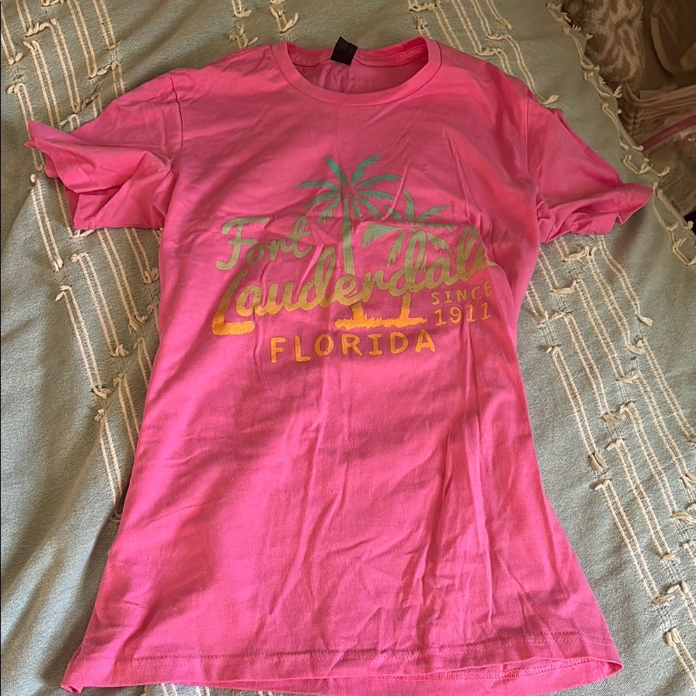 Pink Fort Lauderdale Graphic T-Shirt